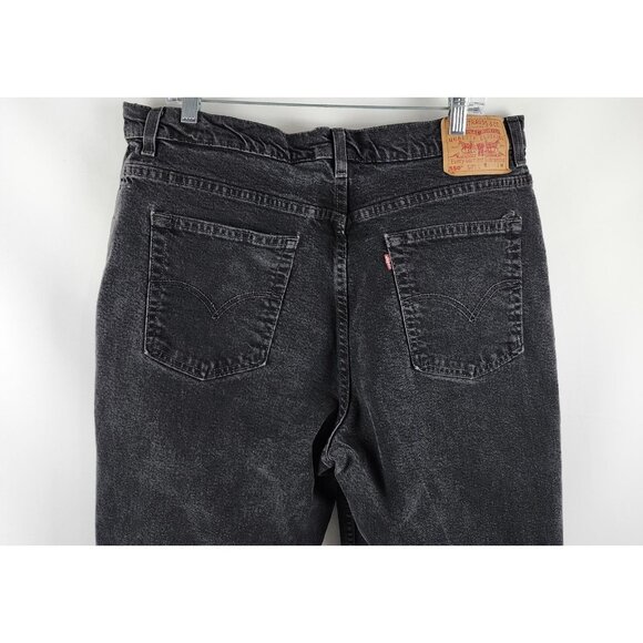 Levis 550 Jeans Womens 20M Black Relaxed Fit Tapered Leg Vintage 2000s Denim USA - Picture 8 of 10